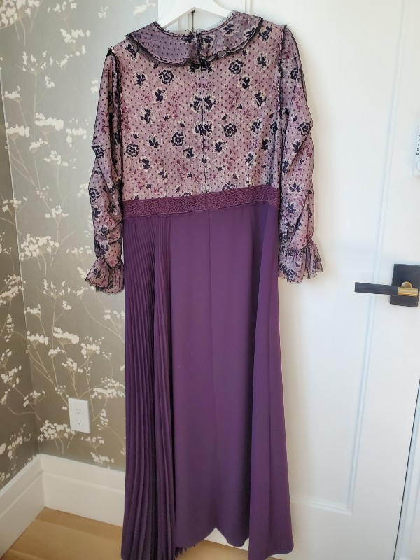 Elegant Purple Floral Dress for Sale