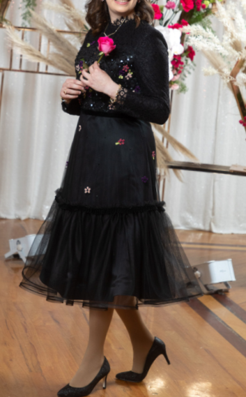Beautiful pessy miller custom black dress for sale