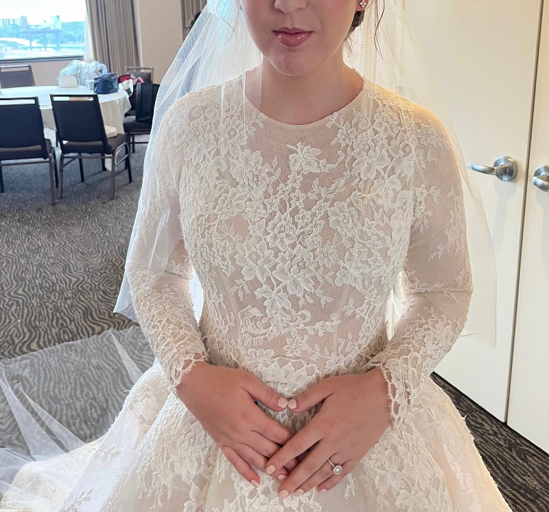 Exquisite Couture Monique Lhuillier 'Alexandra' Bridal Gown for Sale