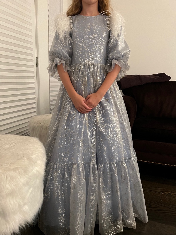 Light blue ZOE girls gown for sale