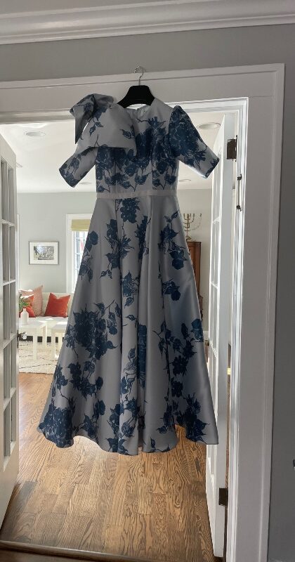 Gorgeous Miri’s blue floral gown for Sale