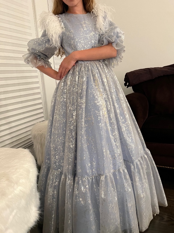 Light blue ZOE girls gown for sale