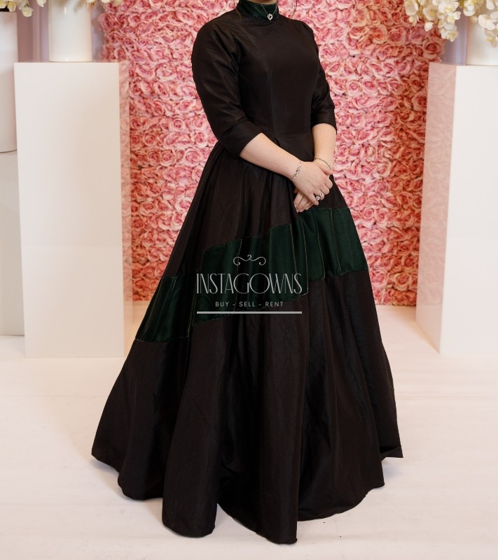 Custom Green and Black Sister Gown for sale