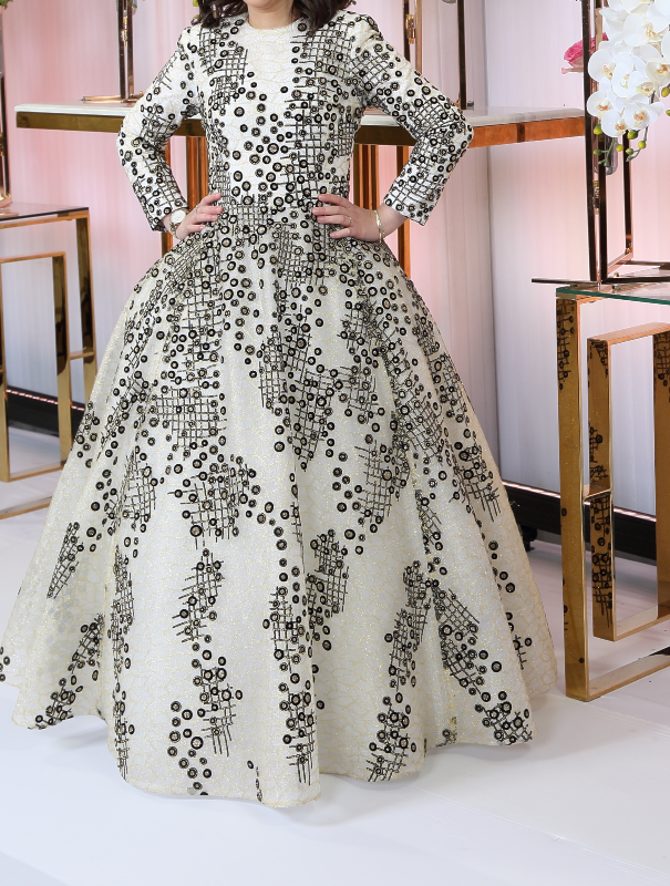 Exquisite Custom-Made Goldy Schick Sister-of-the-Bride Gown for Sale