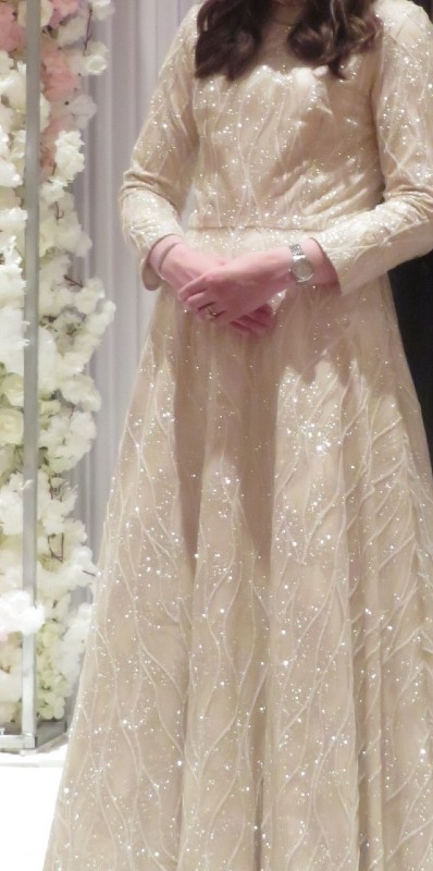 Elegant ivory mother/sister of the bride gown for sale