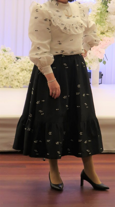 Beautiful black and white two piece dress for sale