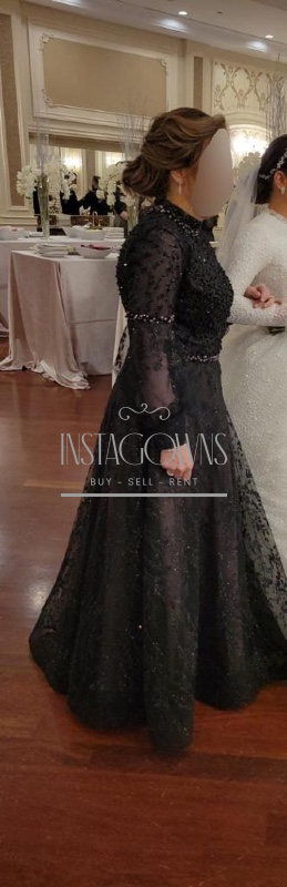 Elegant Miris black with pink mother of bride gown for sale