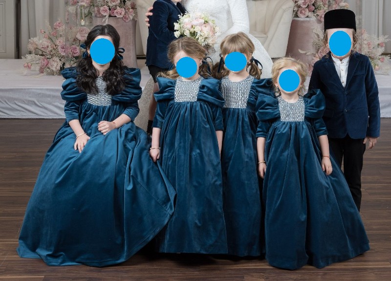 Stunning Custom Blue Velvet Gowns for Sale