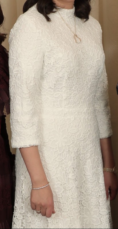 Beautiful White Lace Gown For Sale