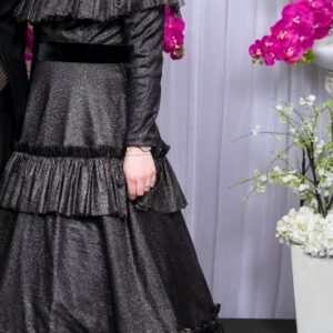 Stunning black and gold gown for rent/sale