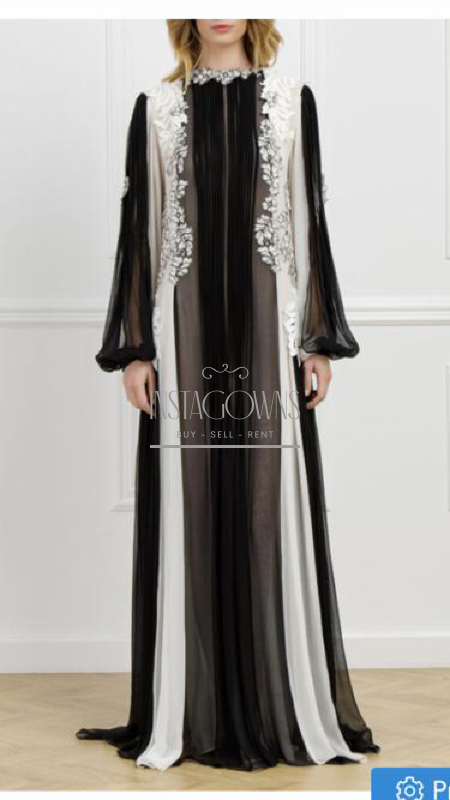 Brand New Black and White Costarellos Gown for sale