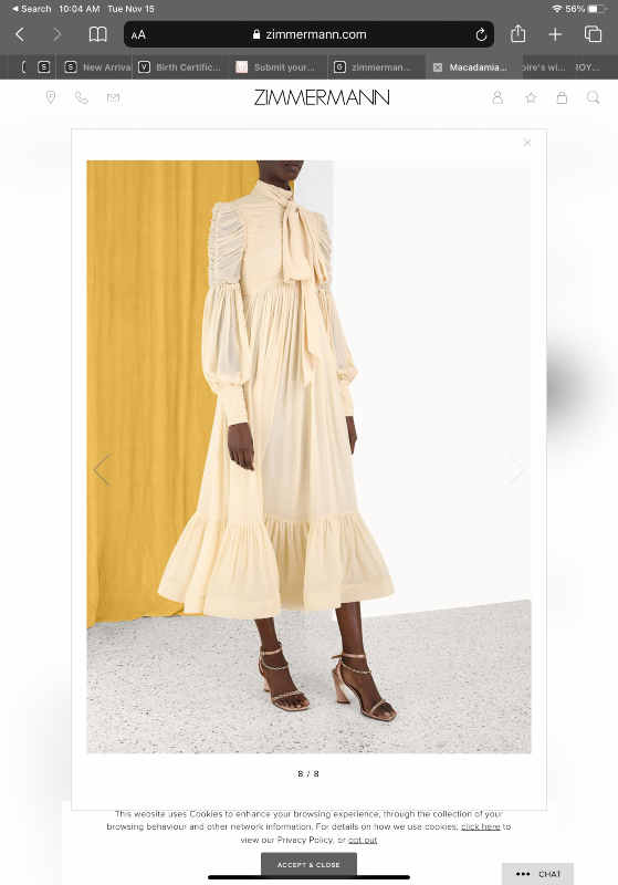 Zimmerman macadamia dress for sale