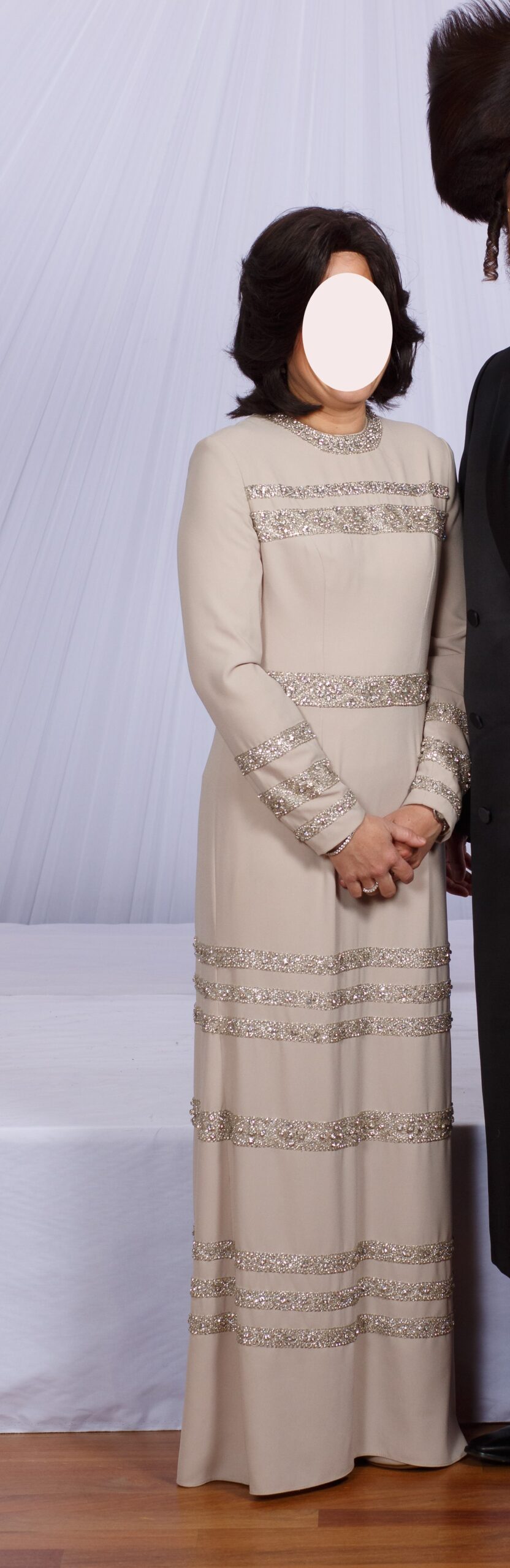 Magnificent Finds & Co Taupe Mother of Bride Gown for Sale