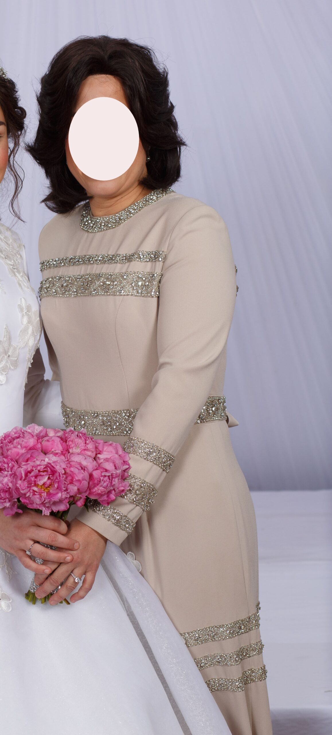 Magnificent Finds & Co Taupe Mother of Bride Gown for Sale
