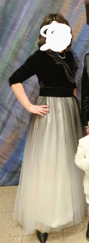 sister of the bride black and white gradient gown for sale