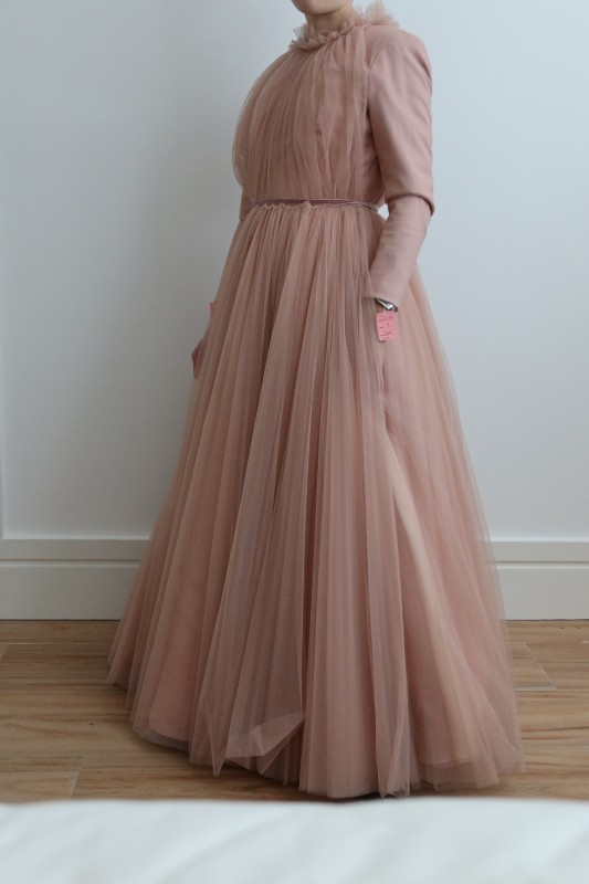 Blush pink Designer Sister of the Bride Dress for rent/sale