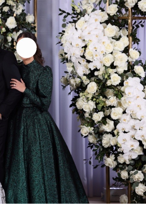 Custom Sister of the Bride Green gown for sale