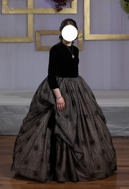 Beautiful velvet and tulle gown for sale