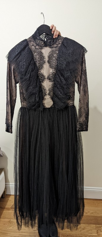 Elegant lace and tulle dress for rent/sale