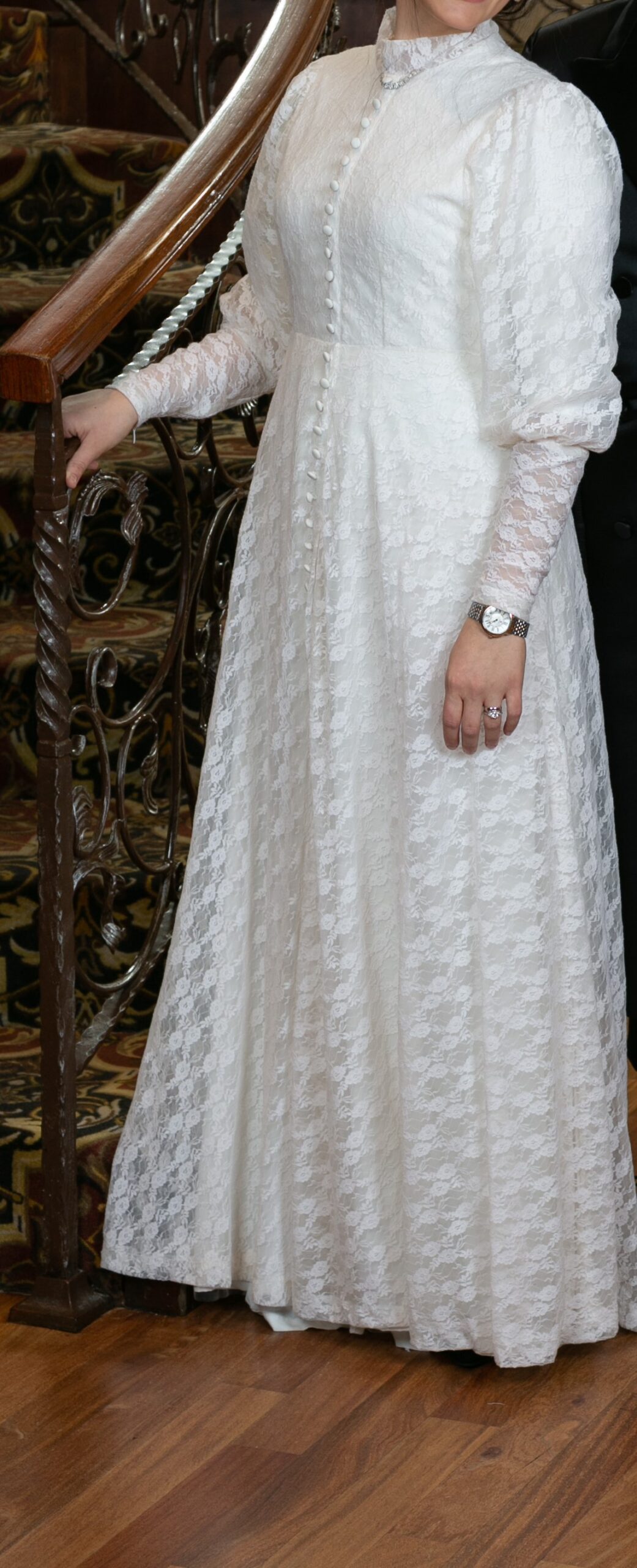 Custom made lace gown for rent