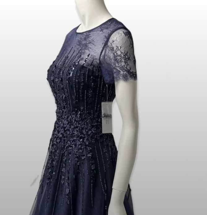 New Teri Jon Navy Gown for Sale