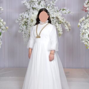 Customized White and Gold Sister of the Bride Gown for sale