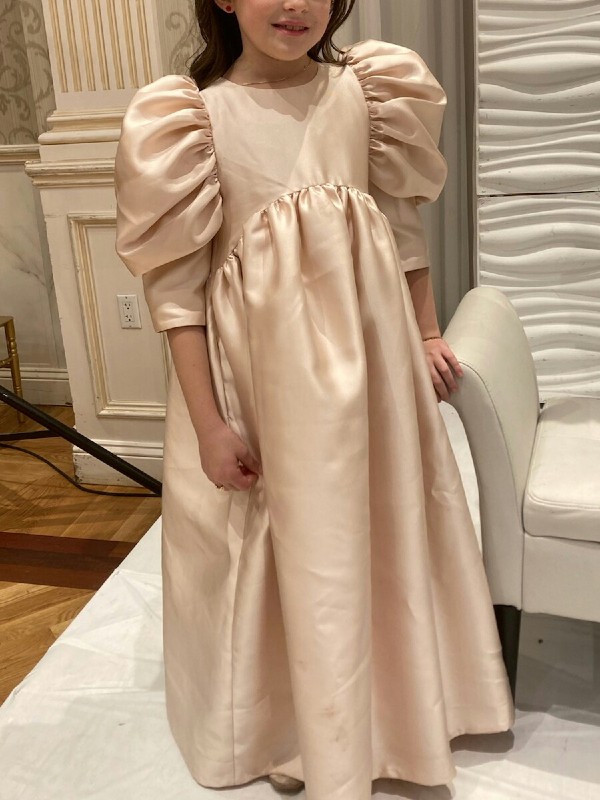 Two Pink gowns with tulle bow for rent or sale