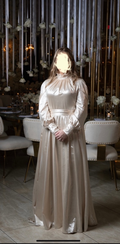 Current season Erdem gown in champagne gold lame’ for sale