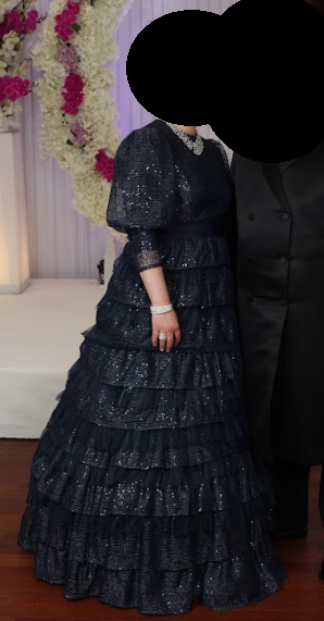 Beautiful navy blue Exquisite Gown for sale