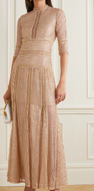 Beautiful Gold Costarellos Gold Gown for Sale