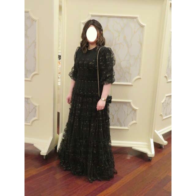 Glamorous Black and Gold Exquisite Gown for Rent/sale