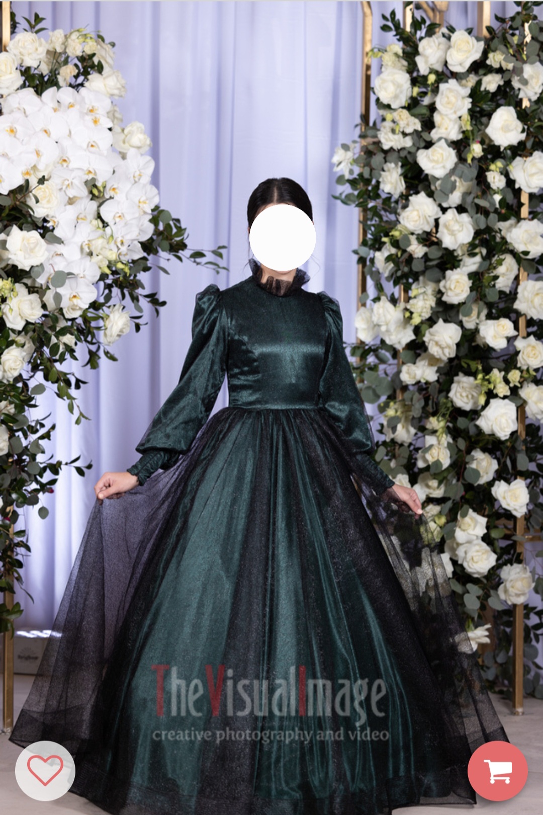 Custom Sister of the Bride Green gown for sale
