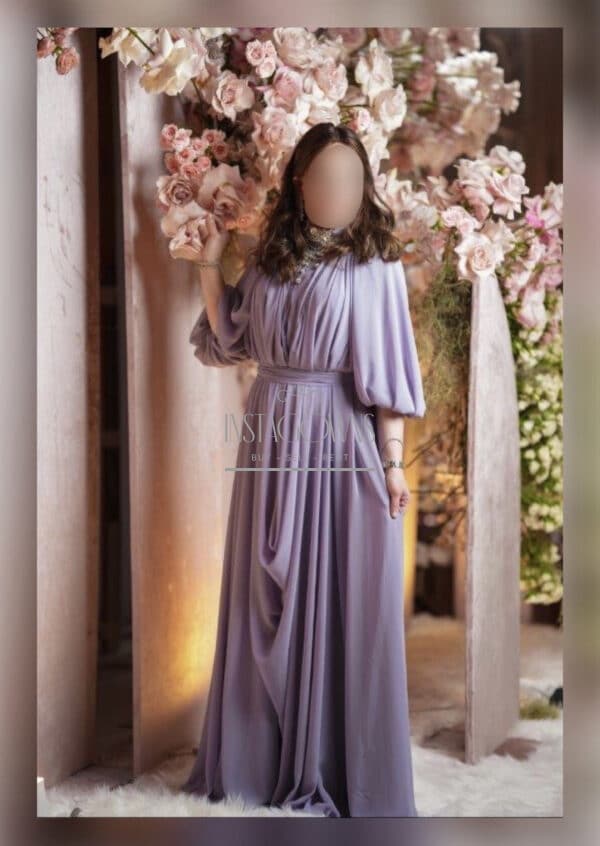 Gorgeous Designer Reem Acra Lavender/Purple Gown for sale