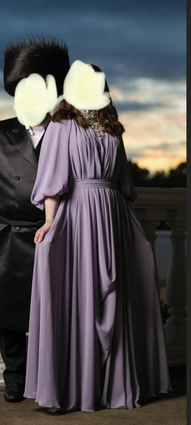 Gorgeous Designer Reem Acra Lavender/Purple Gown for sale