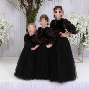 Black and red girls gown for sale