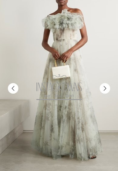 Elegant Jason Wu printed tulle gown for sale