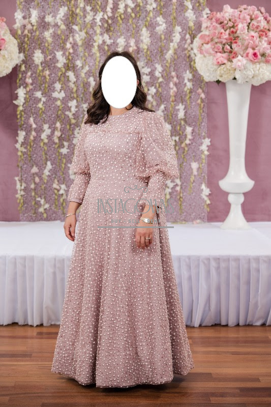 Beautiful Mauve and White gown for sale