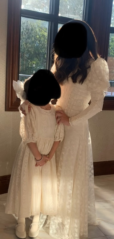 Stunning girls ivory gown for sale