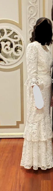 Beautiful White lace Mermaid style sister of the bride dress for sale
