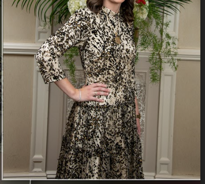 Elegant cut velvet dress for sale
