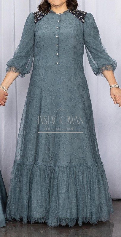 Magnificent custom blue mother of the bride gown for sale