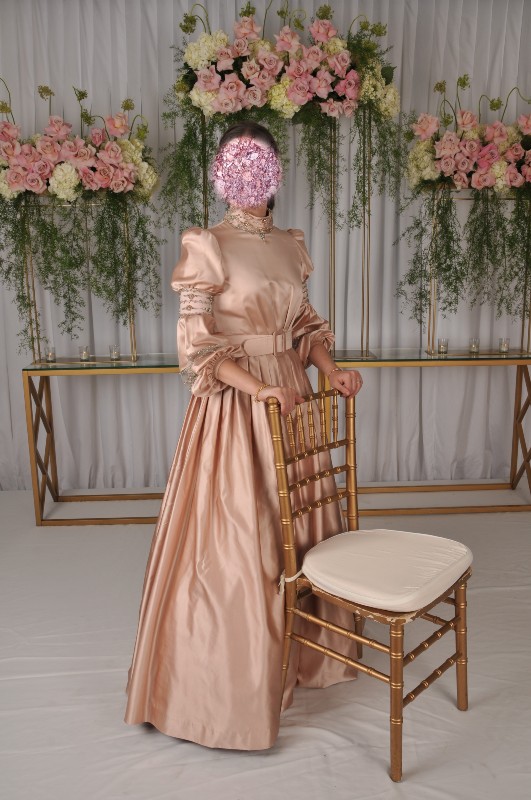 Girls Custom Sister of Bride Pink Gown for sale