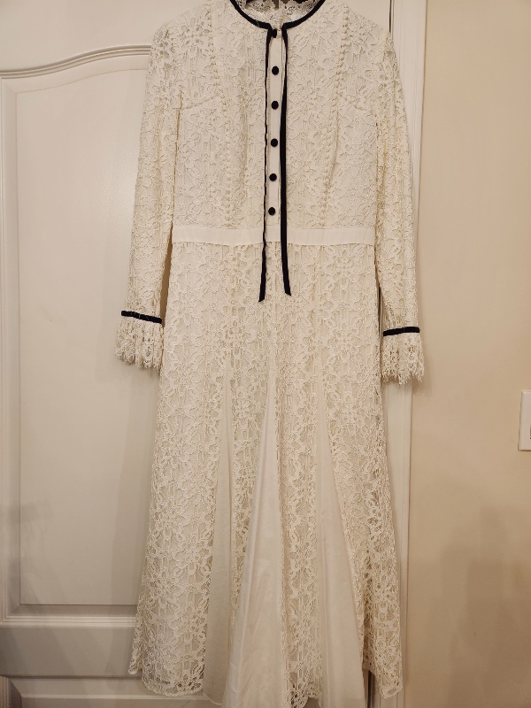 Bridal Elegant white lace Temperley London Dress for sale