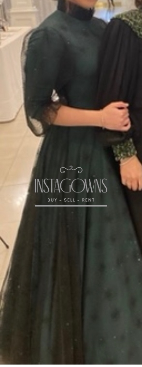 Beautiful black and green exquisite gown for sale