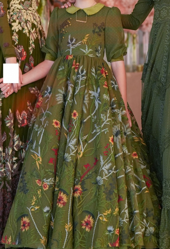 Spectacular green girl’s gown for sale