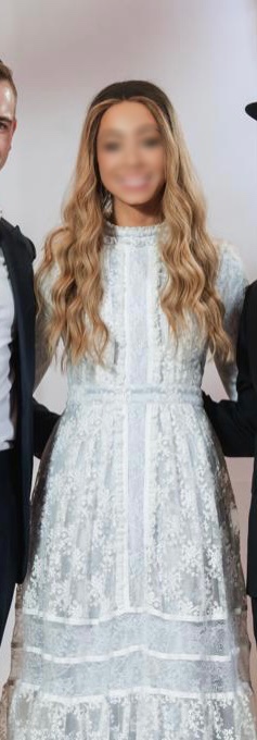 Gorgeous Miri Couture gown In light blue for sale