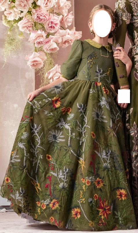 Spectacular green girl’s gown for sale