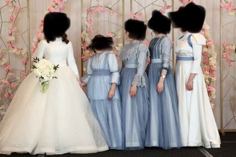 Light blue Gorgeous custom sister of the bride gown for sale