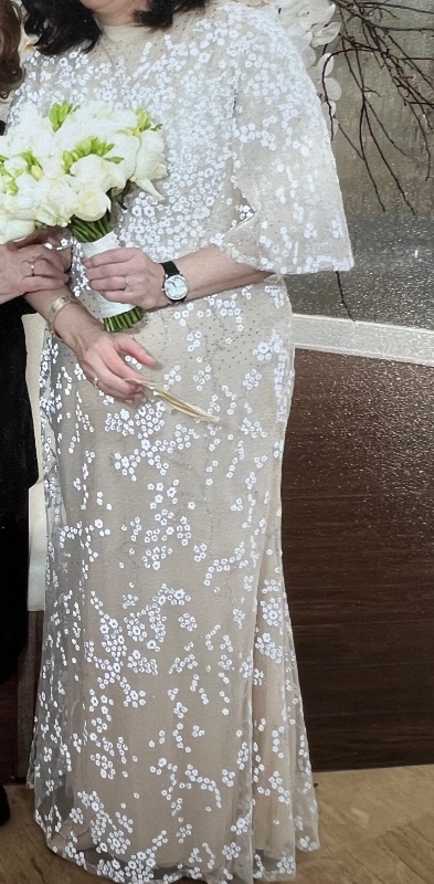 Miri Couture Ivory Beaded gown for sale
