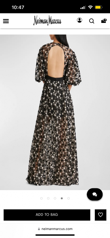 Zac Posen Black and white embroidered gown for sale – Instagowns